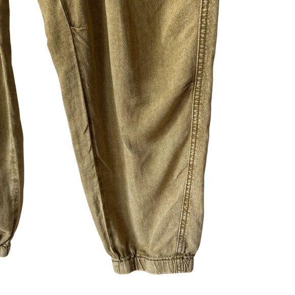 Anthropologie Rhys Utility Jogger Pant Sz Large Linen Blend Utility Moss Green - Picture 13 of 16